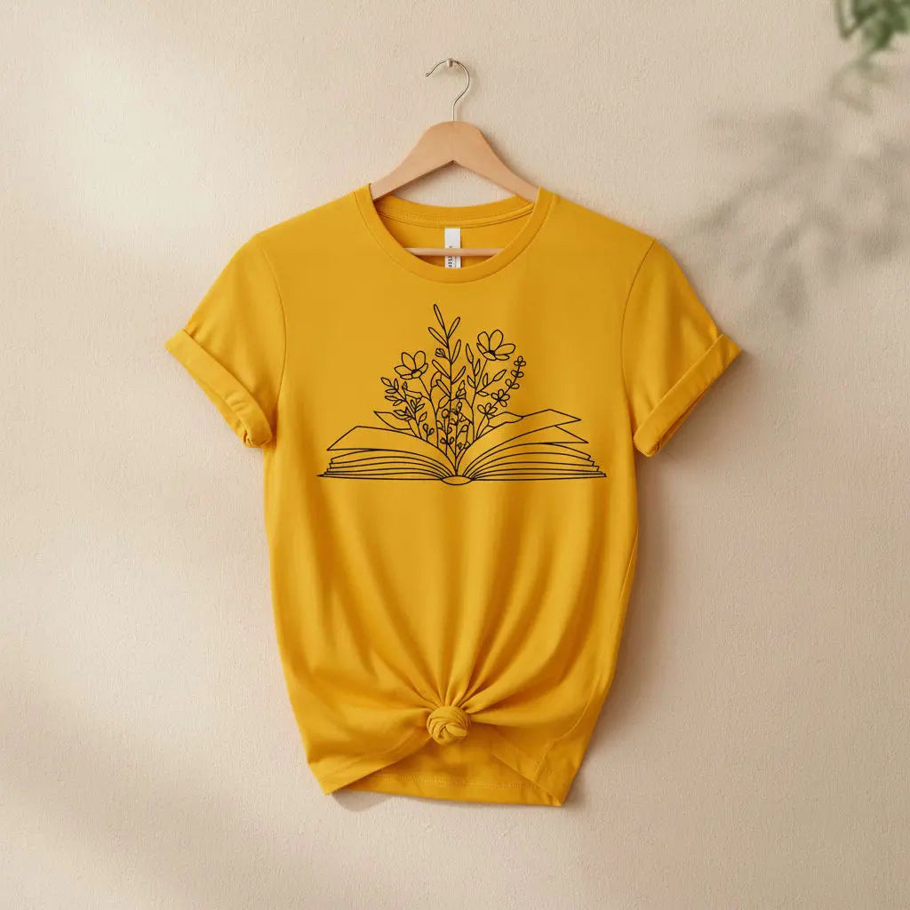Wildflower Book T-Shirt Ethical Earth Store