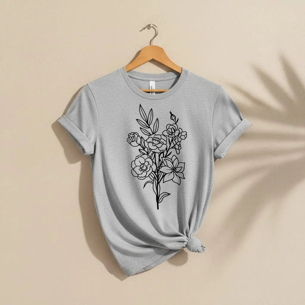 Flower Bouquet T-Shirt Ethical Earth Store