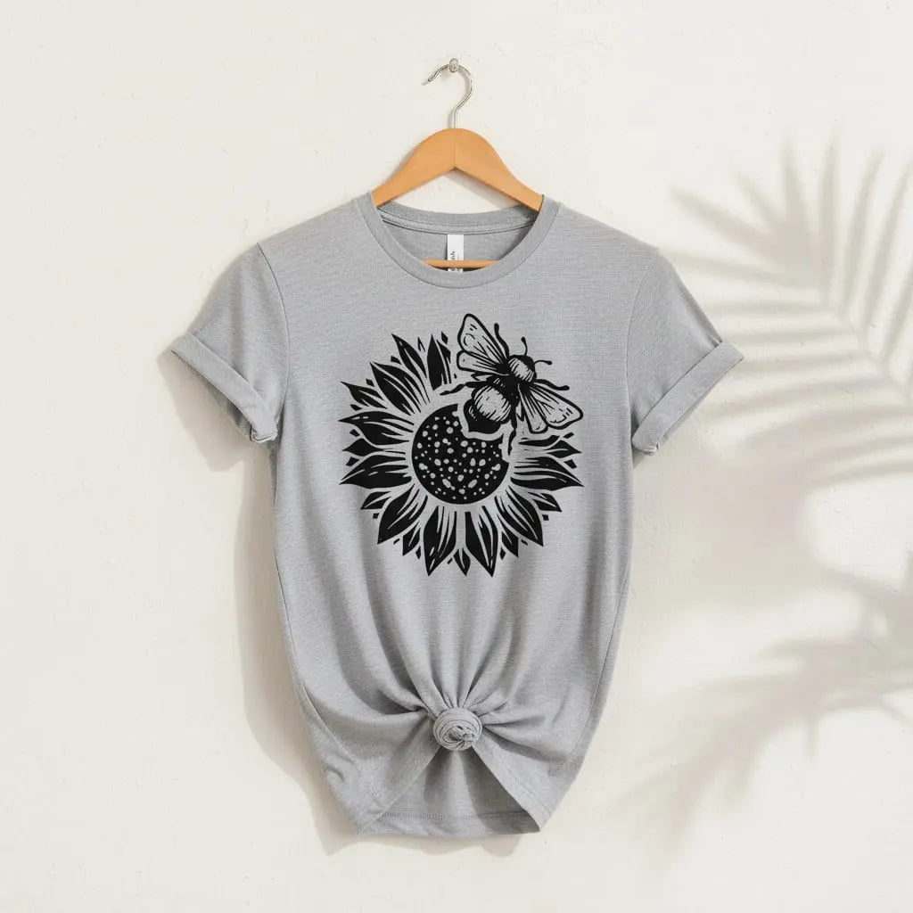 Bee & Sunflower T-Shirt Ethical Earth Store