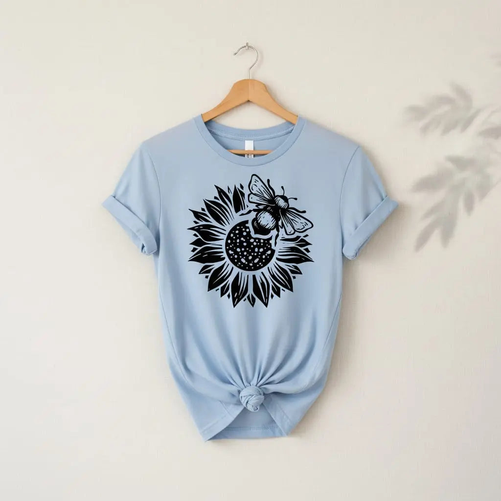 Bee & Sunflower T-Shirt Ethical Earth Store