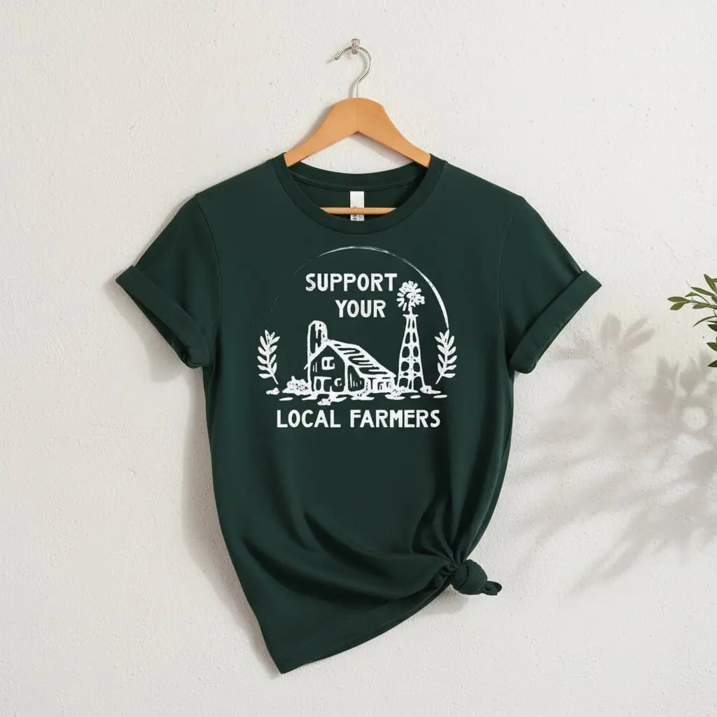 Support Your Local Farmers T-Shirt Ethical Earth Store