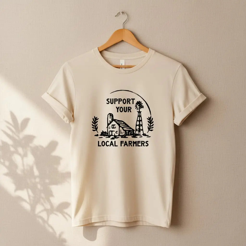 Support Your Local Farmers T-Shirt Ethical Earth Store