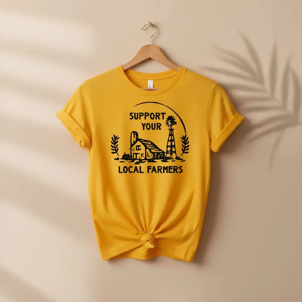 Support Your Local Farmers T-Shirt Ethical Earth Store