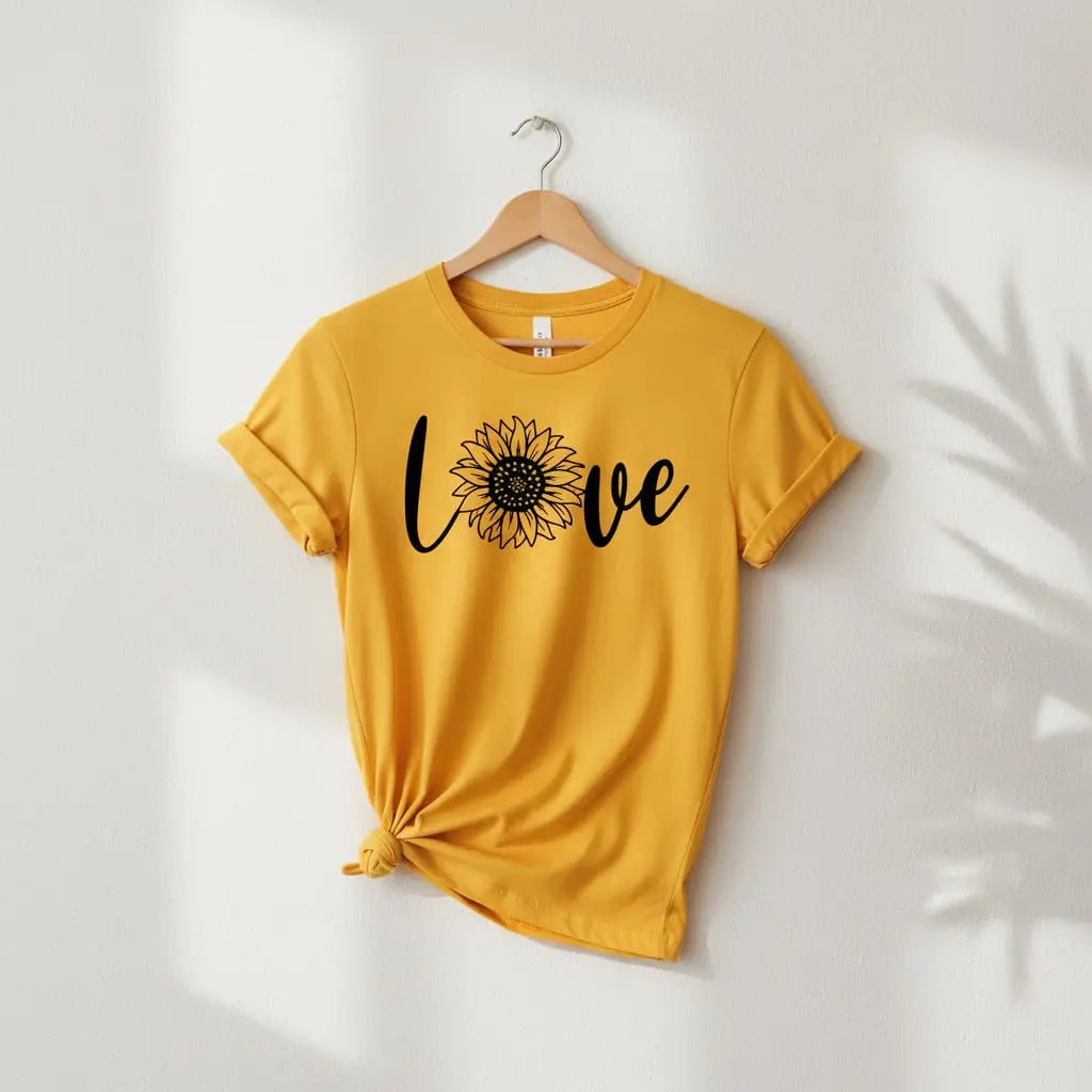 Sunflower Love T-Shirt Ethical Earth Store