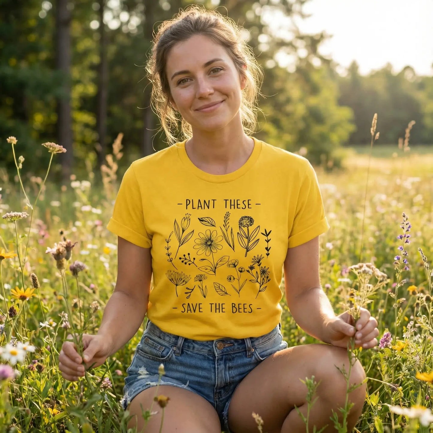 Plant These, Save The Bees T-Shirt Ethical Earth Store
