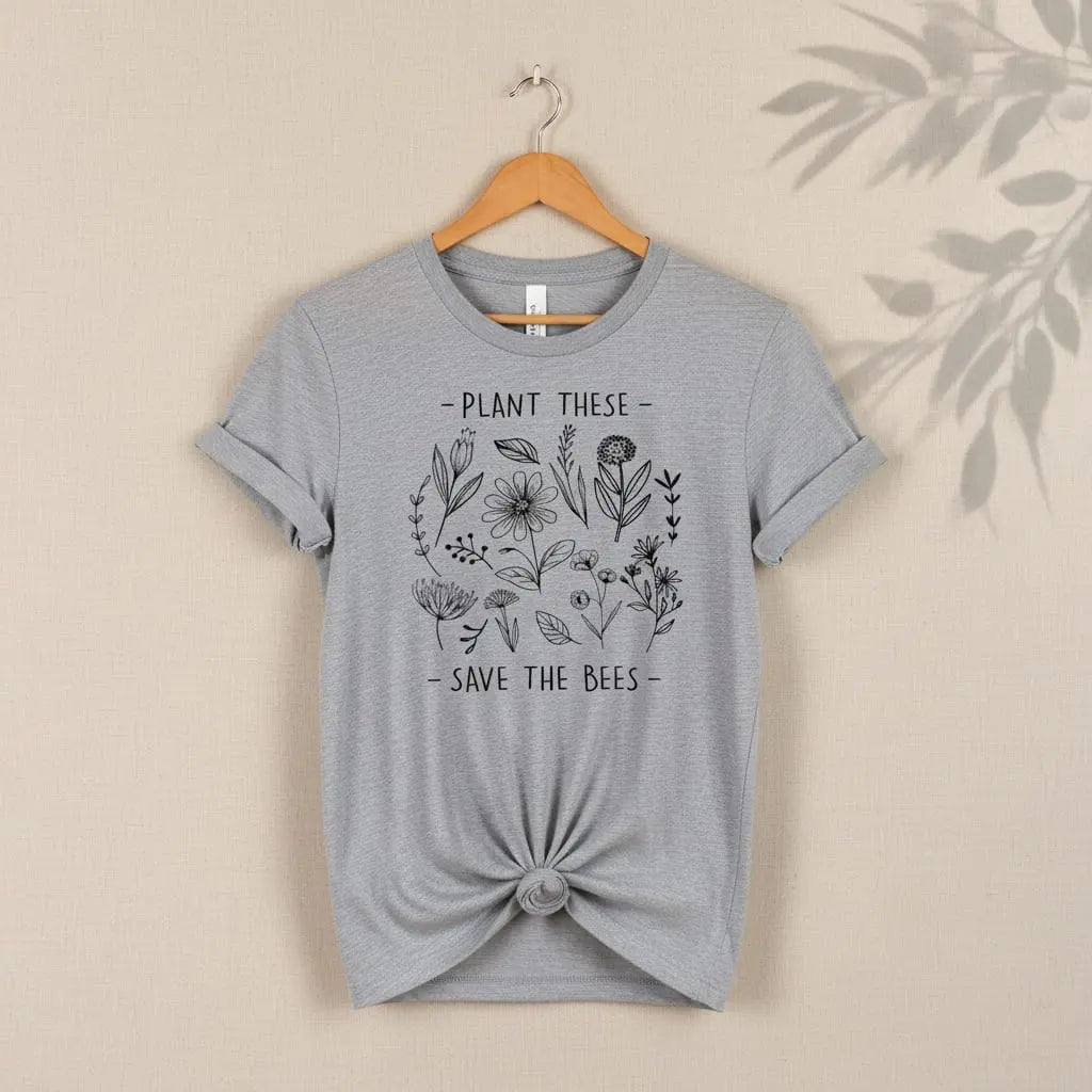Plant These, Save The Bees T-Shirt Ethical Earth Store