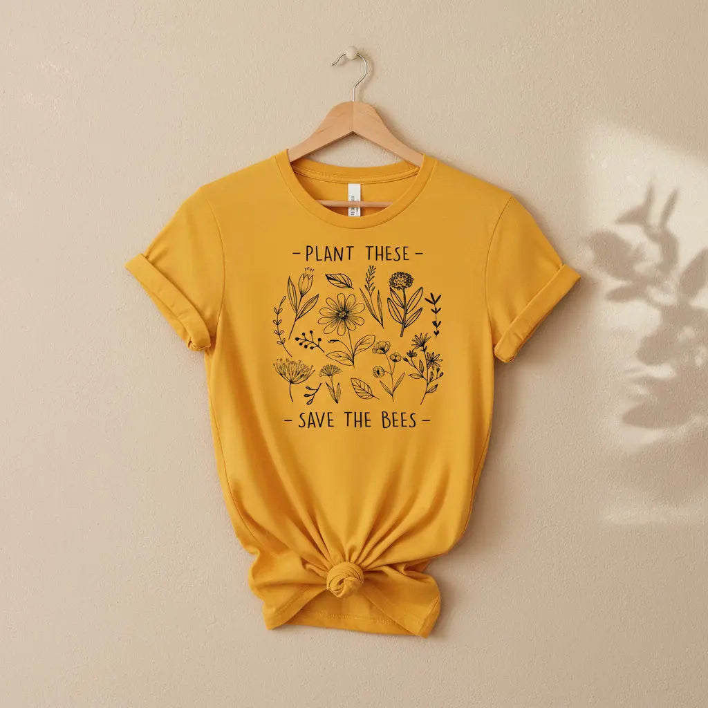 Plant These, Save The Bees T-Shirt Ethical Earth Store