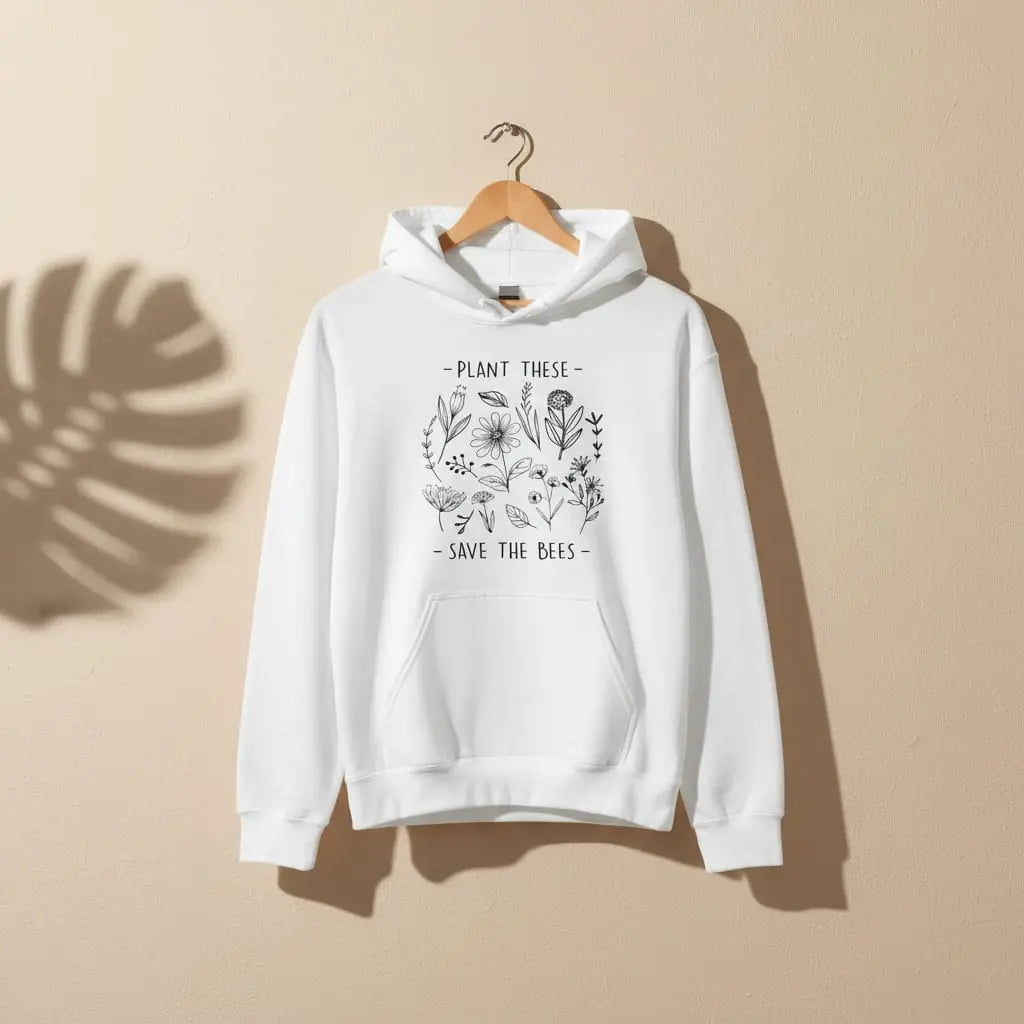 Plant these, Save The Bees Hoodie Ethical Earth Store