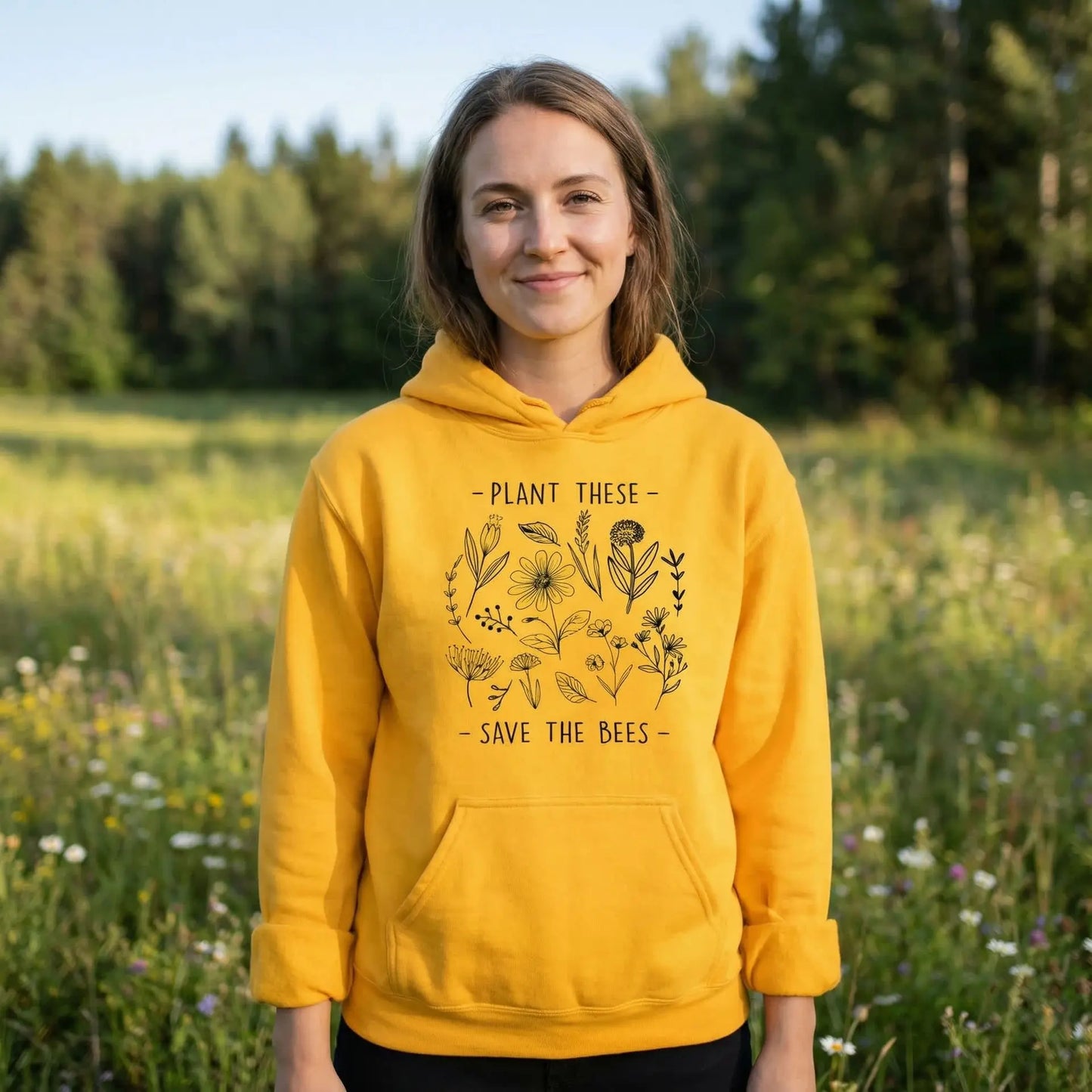 Plant these, Save The Bees Hoodie Ethical Earth Store