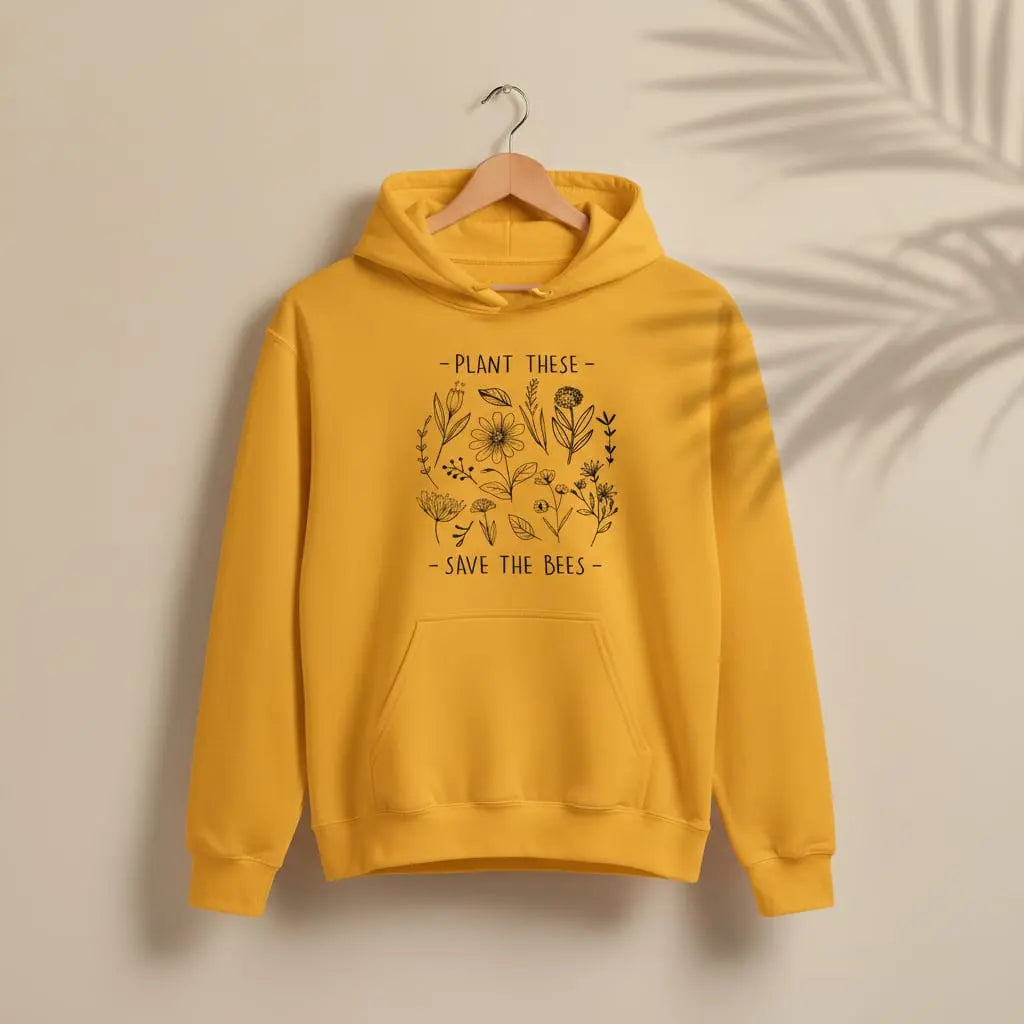 Plant these, Save The Bees Hoodie Ethical Earth Store
