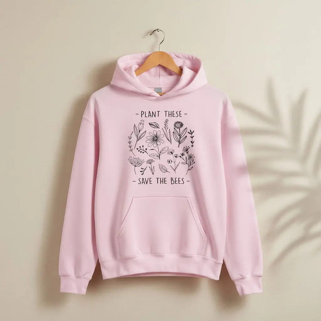 Plant these, Save The Bees Hoodie Ethical Earth Store