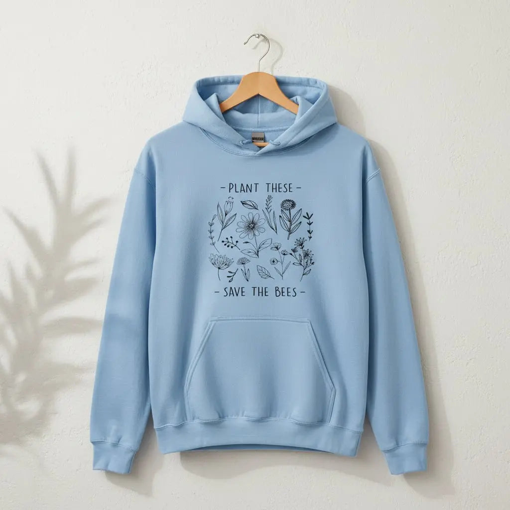 Plant these, Save The Bees Hoodie Ethical Earth Store