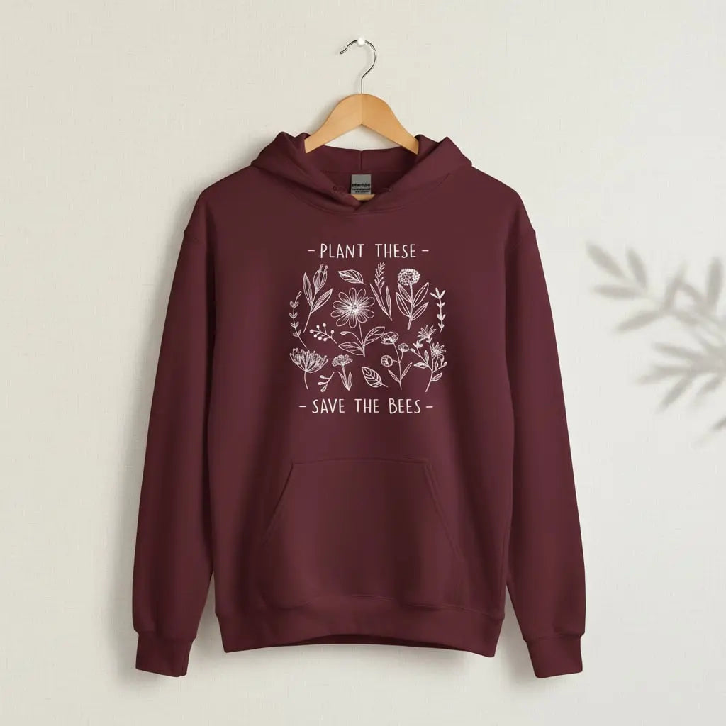 Plant these, Save The Bees Hoodie Ethical Earth Store