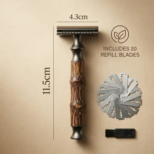 Eco-Friendly Bamboo Safety Razor + 20 Blade Refills Ethical Earth Store