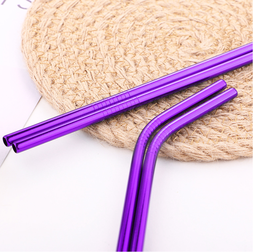 Eco-Friendly Reusable Straws - 2 Piece