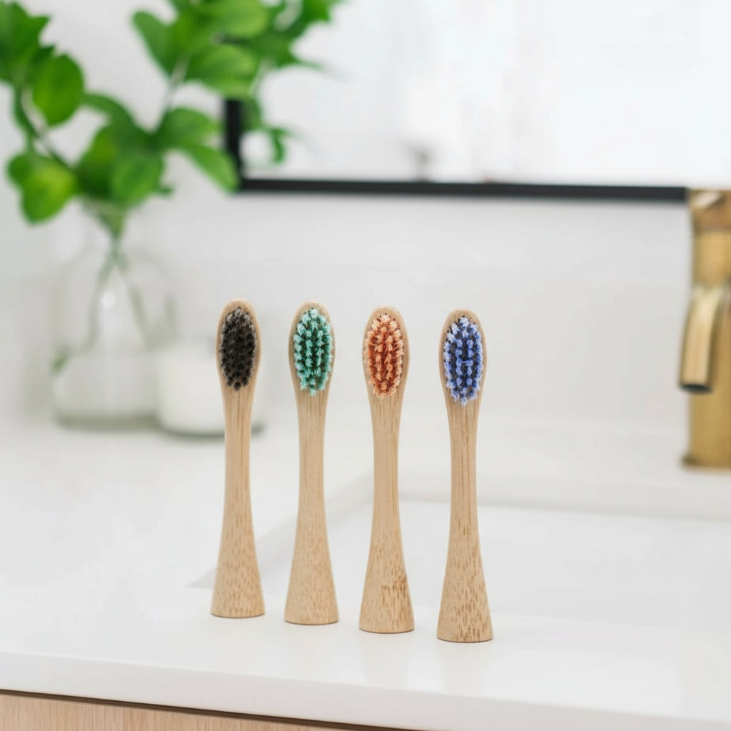 Bamboo Electric Toothbrush Replacement Heads (4 Pack) Ethical Earth Store