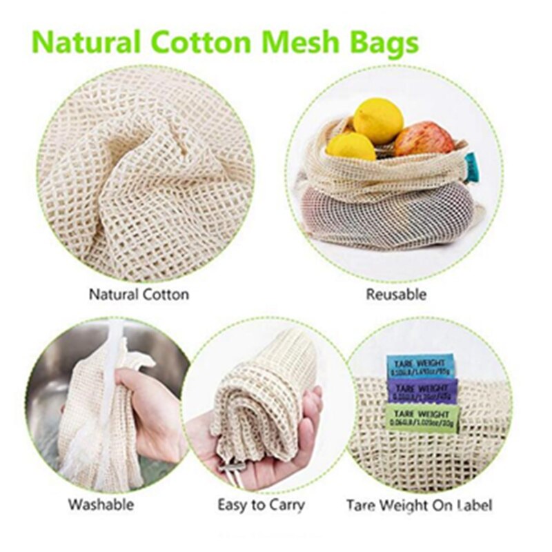 Reusable Organic Cotton Produce Bags
