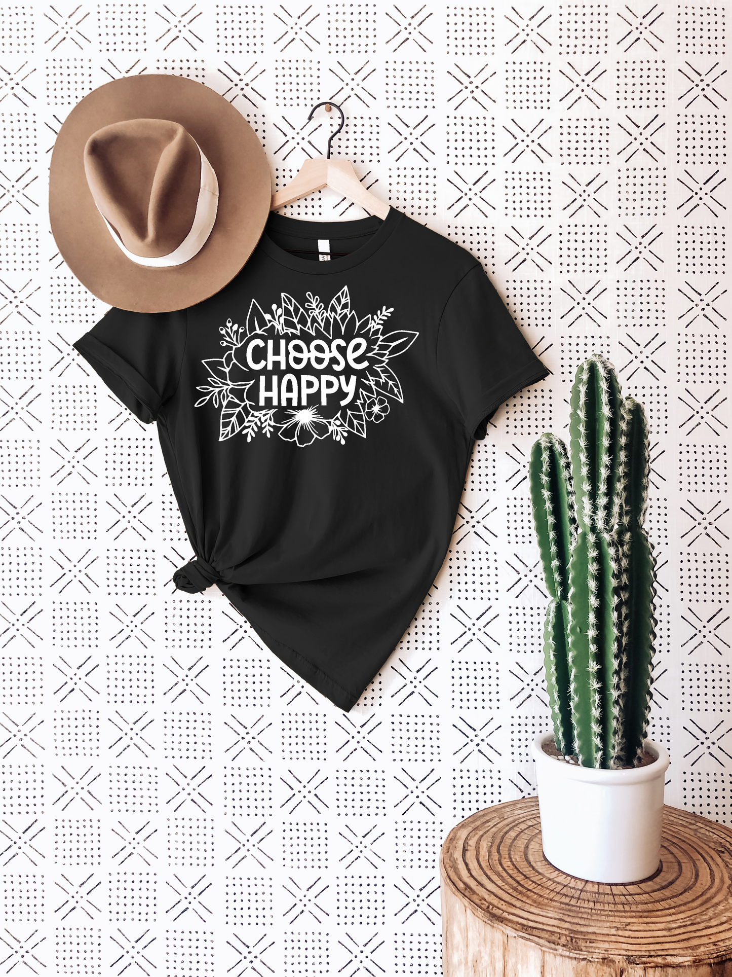 Choose Happy Floral T-Shirt