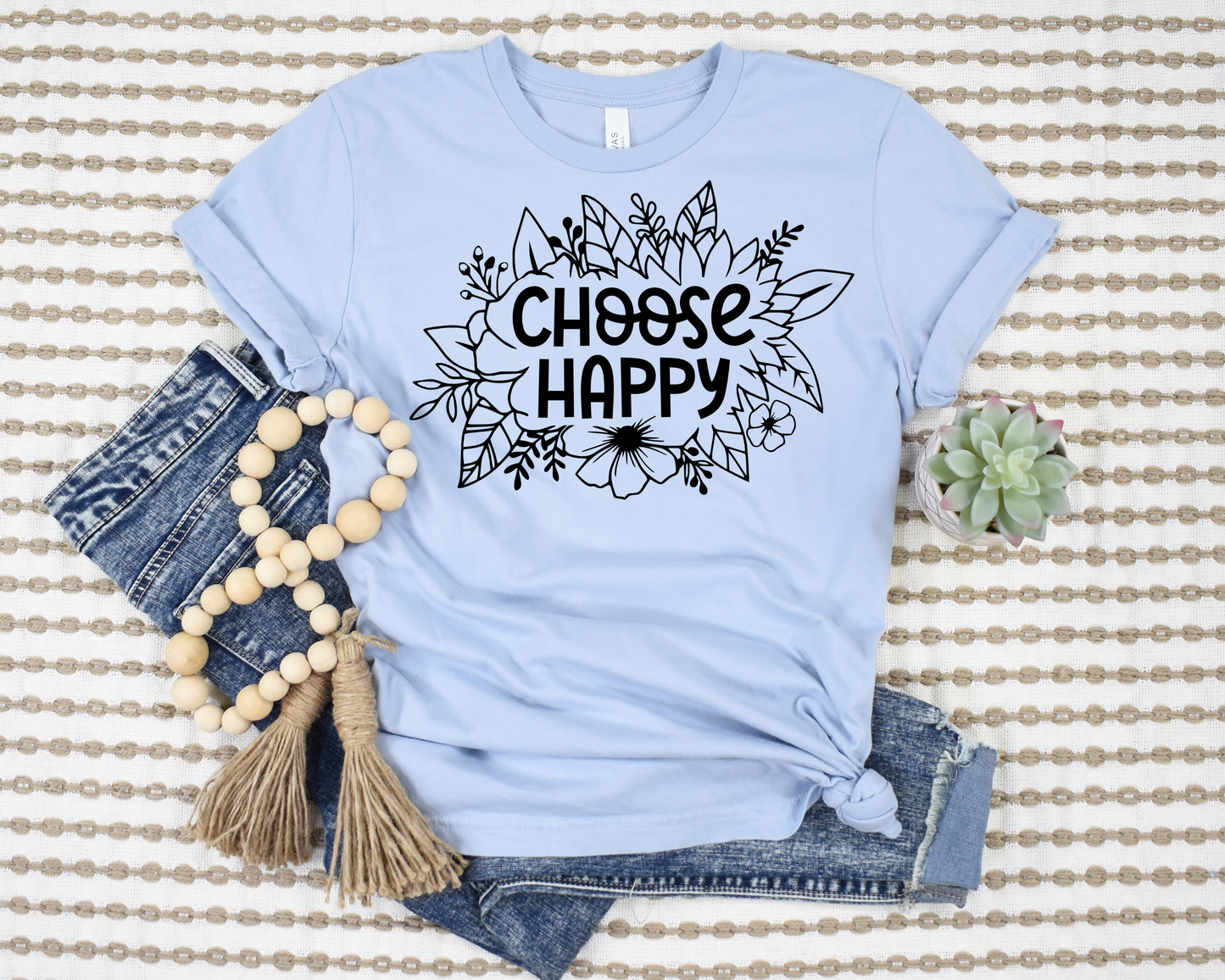 Choose Happy Floral T-Shirt