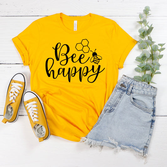 Bee Happy T-Shirt Ethical Earth Store