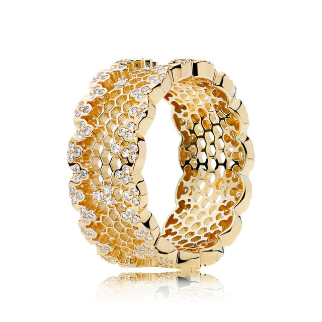 Golden Honeycomb Ring