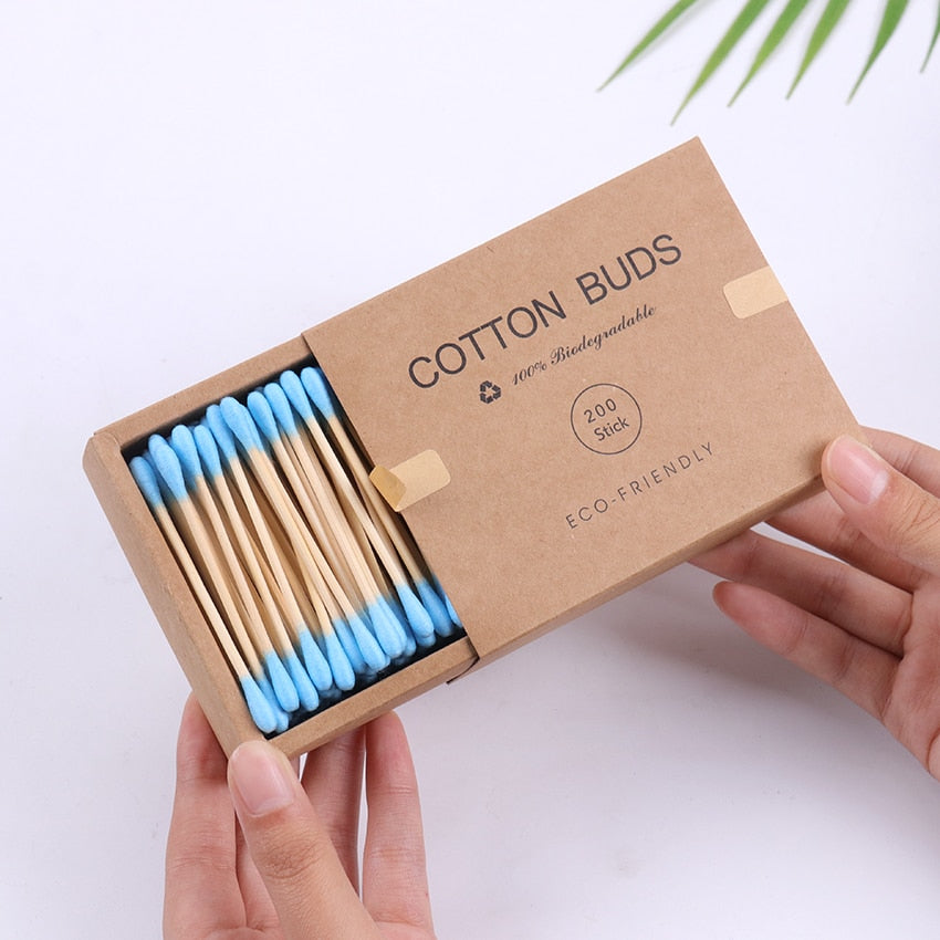 Biodegradable Organic Bamboo Cotton Swabs