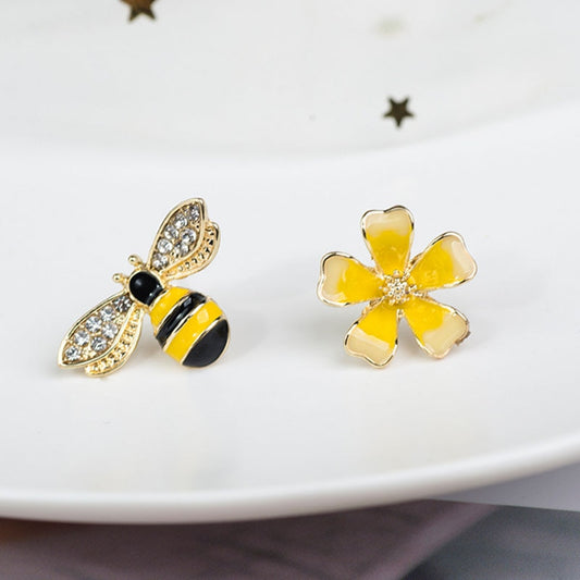 Bee & Flower Earrings