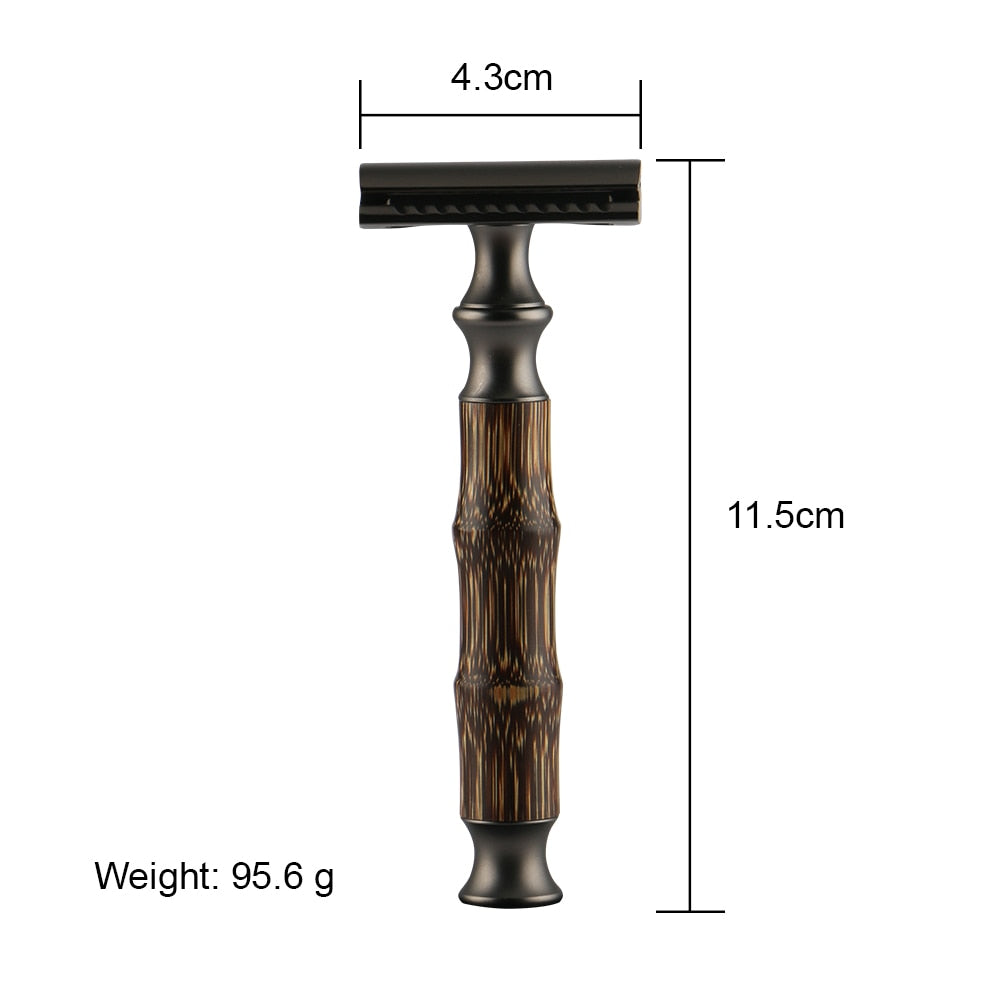 Eco-Friendly Bamboo Safety Razor + 20 Blade Refills