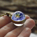 Glass Earth Pendant Necklace