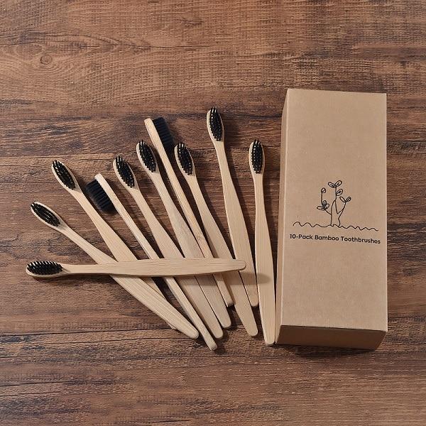 Subscribe & Save 30% - 10 Pcs Bamboo Toothbrush