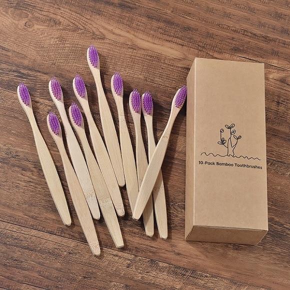 Subscribe & Save 30% - 10 Pcs Bamboo Toothbrush