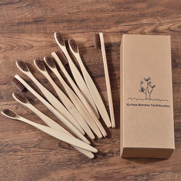 Subscribe & Save 30% - 10 Pcs Bamboo Toothbrush